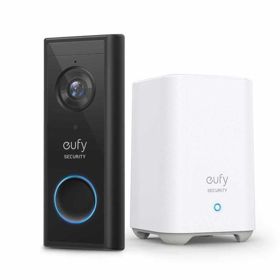 Anker Eufy Video Doorbell 2K black (Battery-Powered) + Home base 2