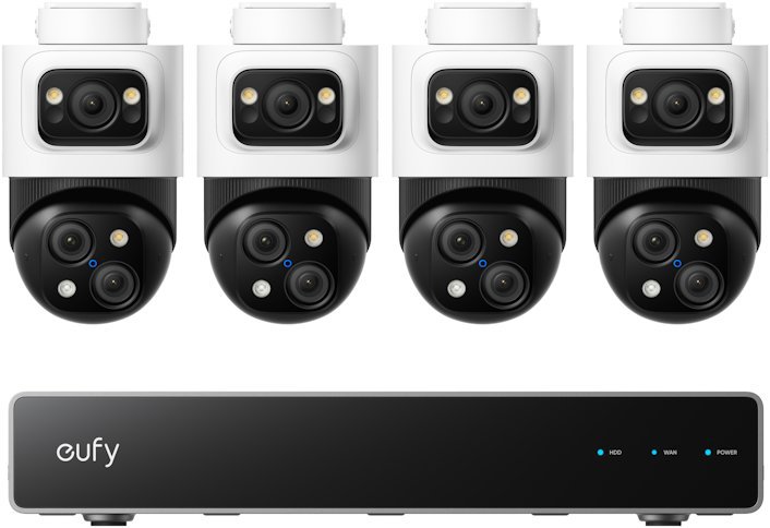 Eufy bezpečnostný NVR PoE systém (NVR + 4× S4 Max)