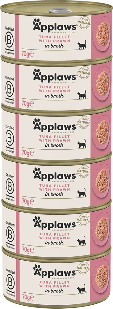 Applaws konzerva Tuniak s krevetami 6 × 70 g