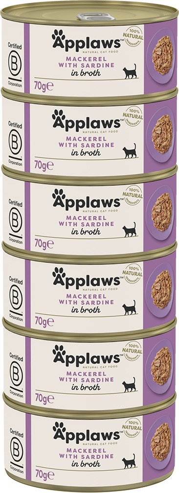 Applaws konzerva Makrela so sardinkami 6× 70 g