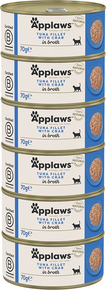 Applaws konzerva Tuniak s krabom 6× 70 g