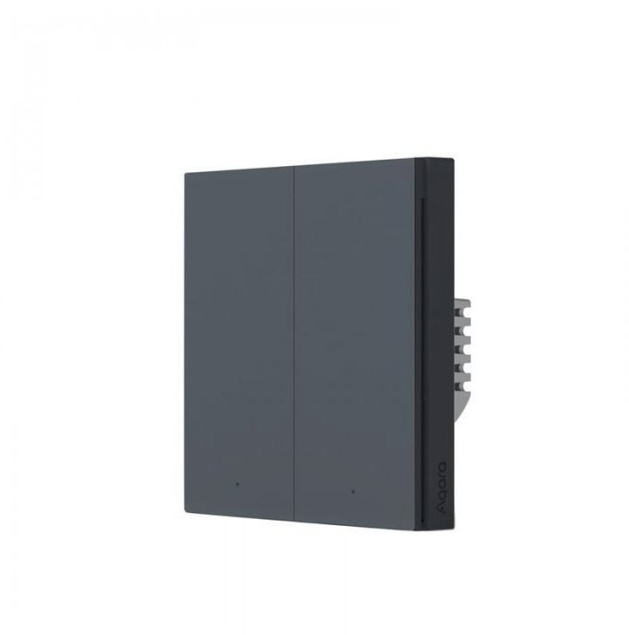AQARA Smart Wall Switch H1(No Neutral, Double Rocker), sivý