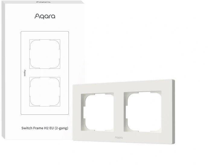AQARA Switch Frame H2 EU (2-gang) (FE-X01D), biely