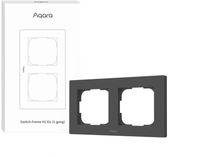 AQARA Switch Frame H2 EU (2-gang) (FE-X01DG), sivý
