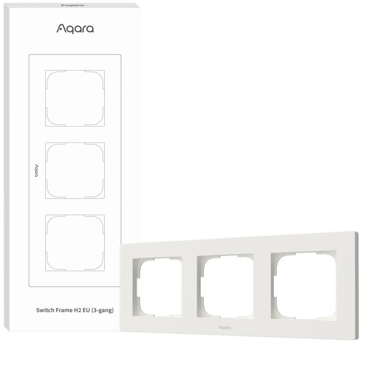 AQARA Switch Frame H2 EU (3-gang) (FE-X02D), biely