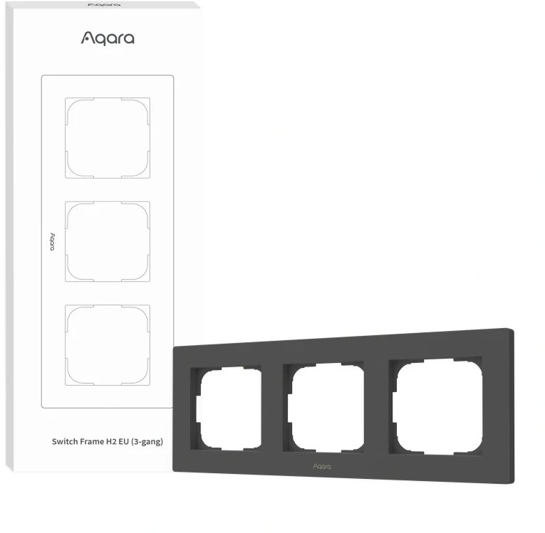 AQARA Switch Frame H2 EU (3-gang) (FE-X02DG), sivý
