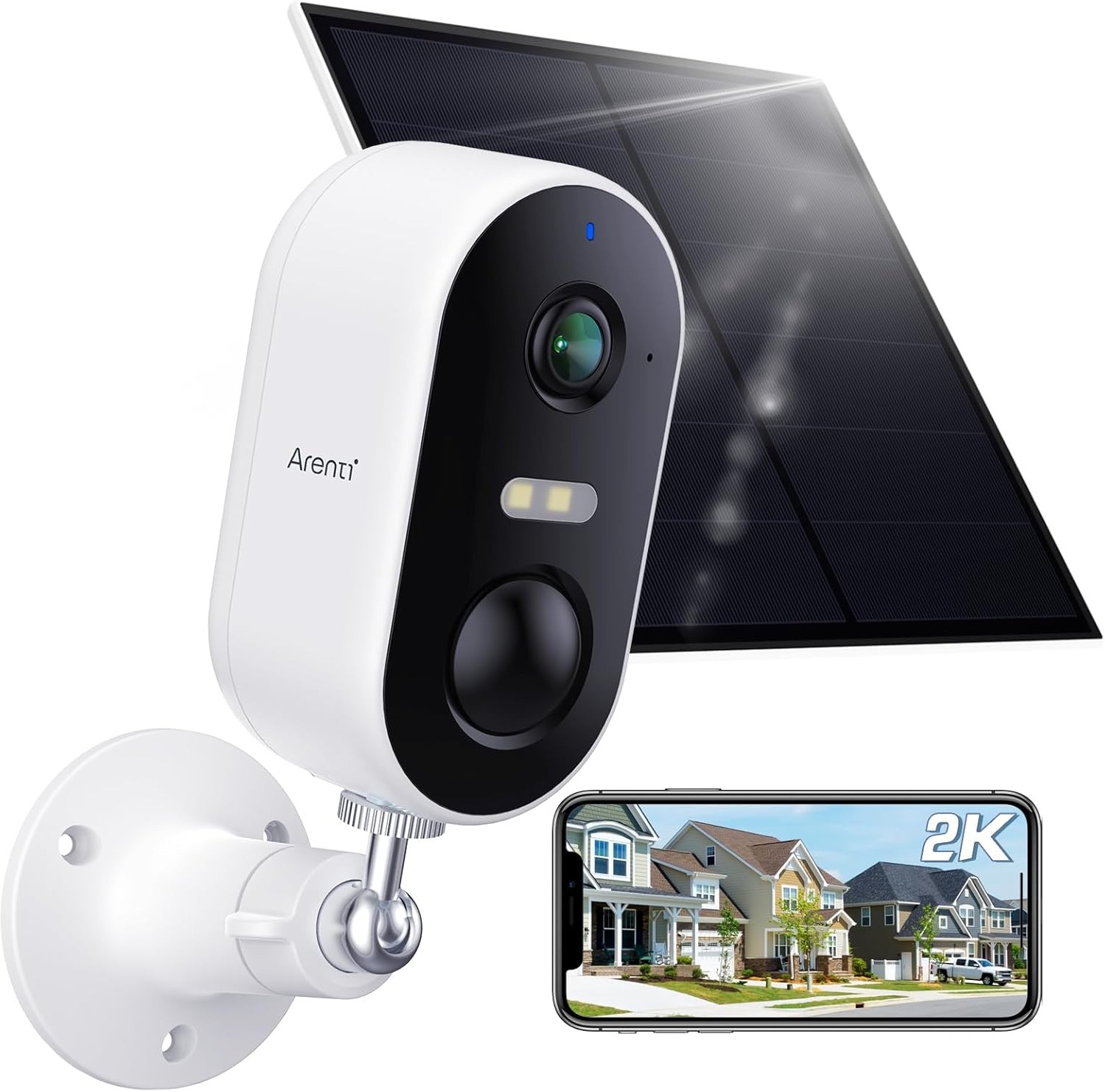ARENTI GO1 WiFi 3MP/2K Rechargable Battery Camera + solar panel