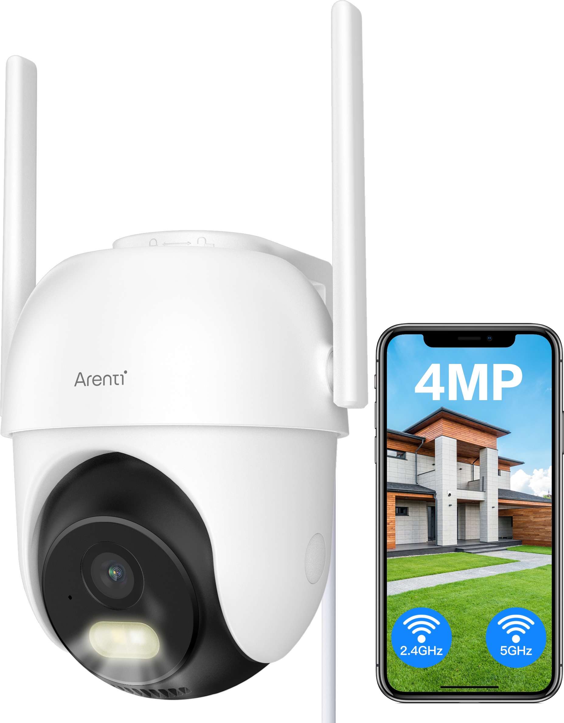 ARENTI Outdoor Wi-Fi 4MP/2.5K Pan-Tilt Camera