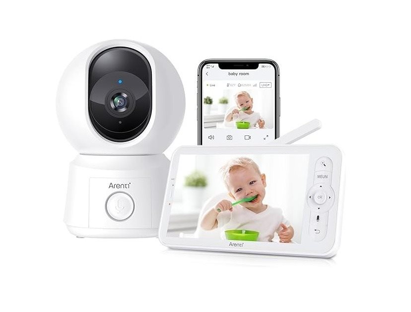 ARENTI 2MP/1080P Wi-Fi Video Baby Monitor Kit with LCD Screen