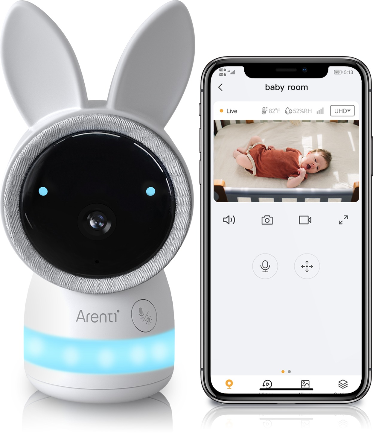 ARENTI 3MP/2K Wi-Fi Video Baby Monitor
