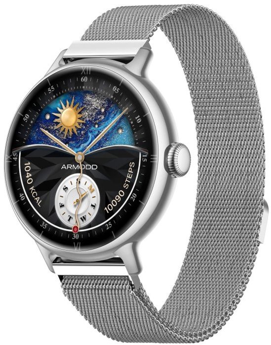 ARMODD Candywatch 5 GPS strieborné s kovovým remienkom