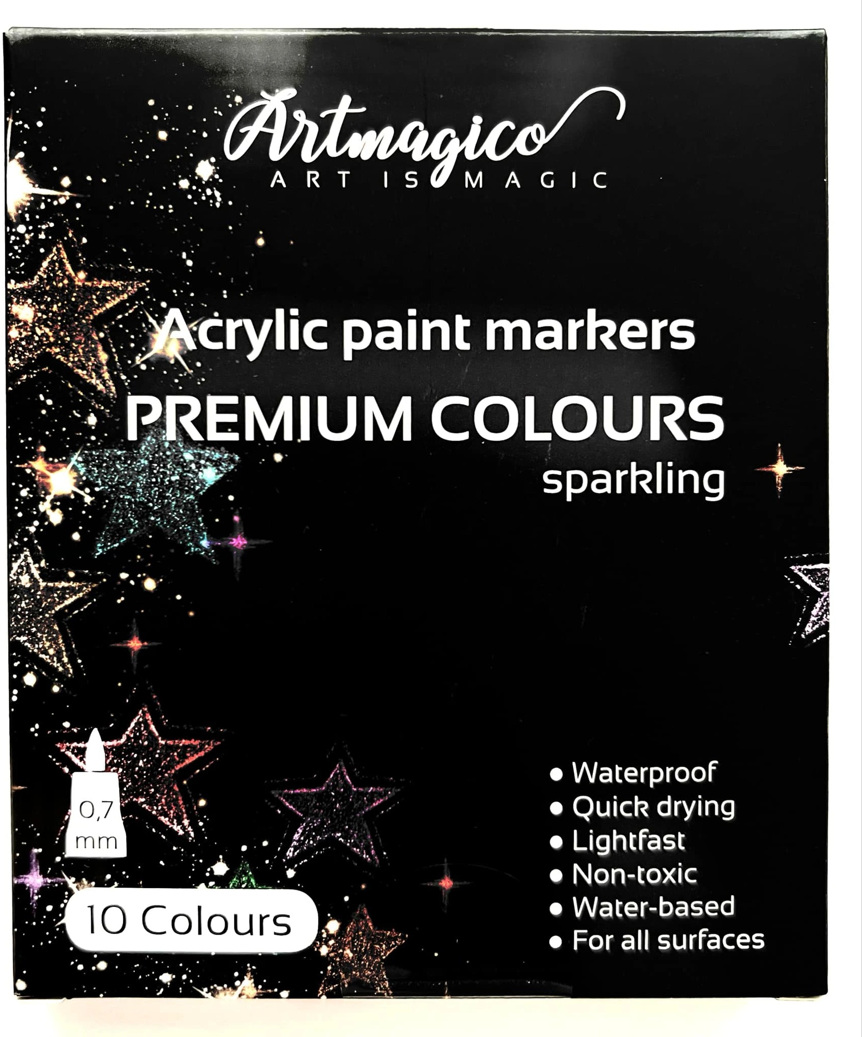 Artmagico Akrylový popisovač s extra jemným hrotom trblietavé