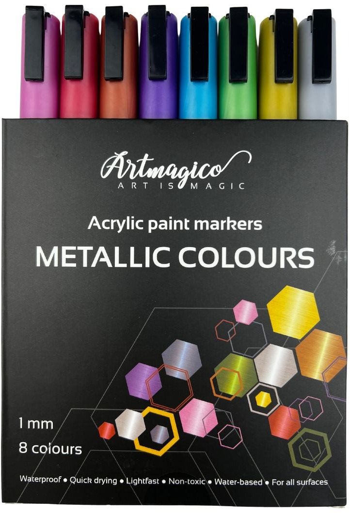 Artmagico Akrylový fix s jemným hrotom metalické