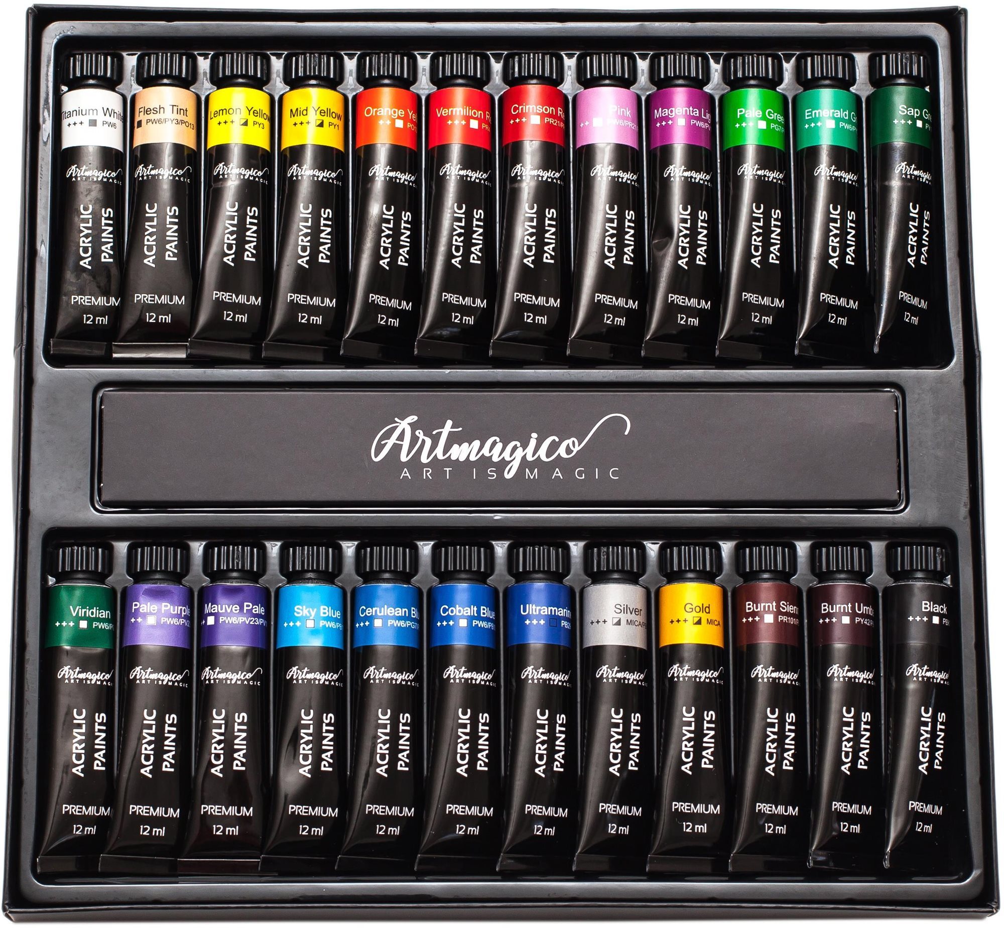 Artmagico Akrylové farby 12 ml × 24 ks