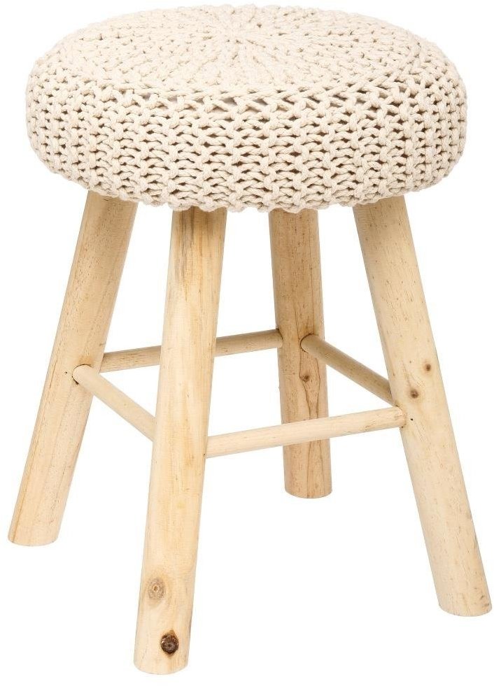 Atmosphera Stolička RETRO, čalouněná, 43 × 32 cm, krémová barva