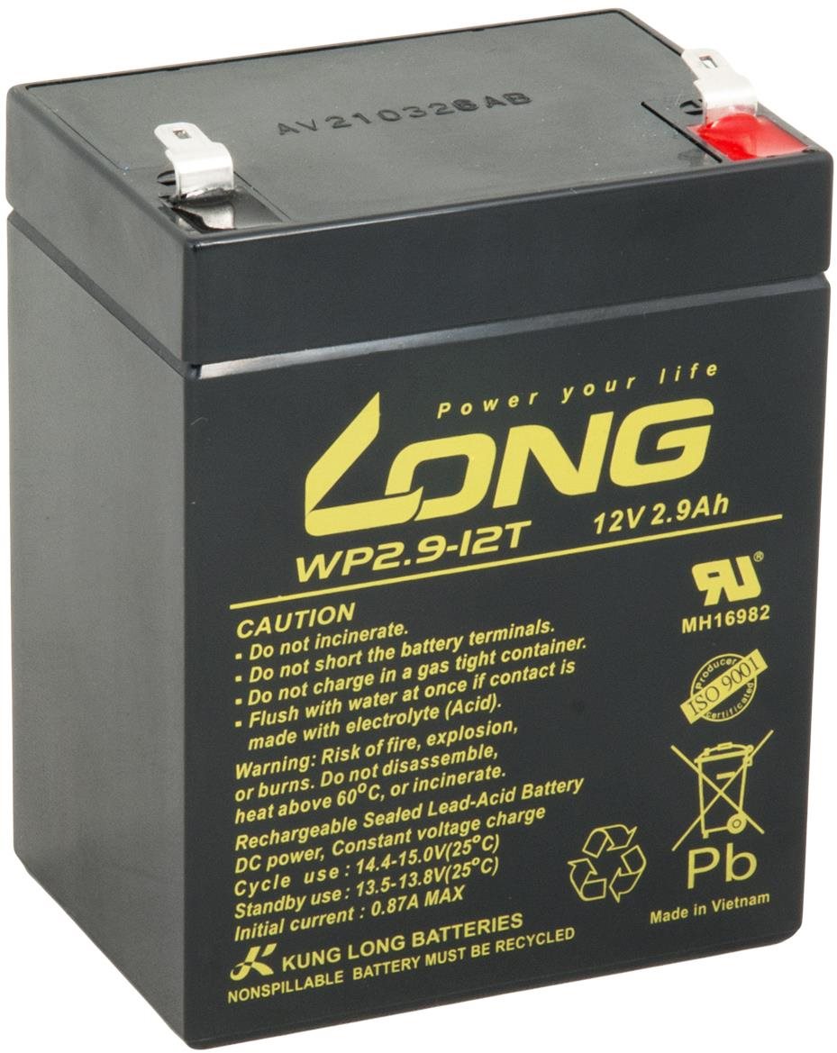 Long batéria 12 V 2,9 Ah F1 (WP2.9-12T)
