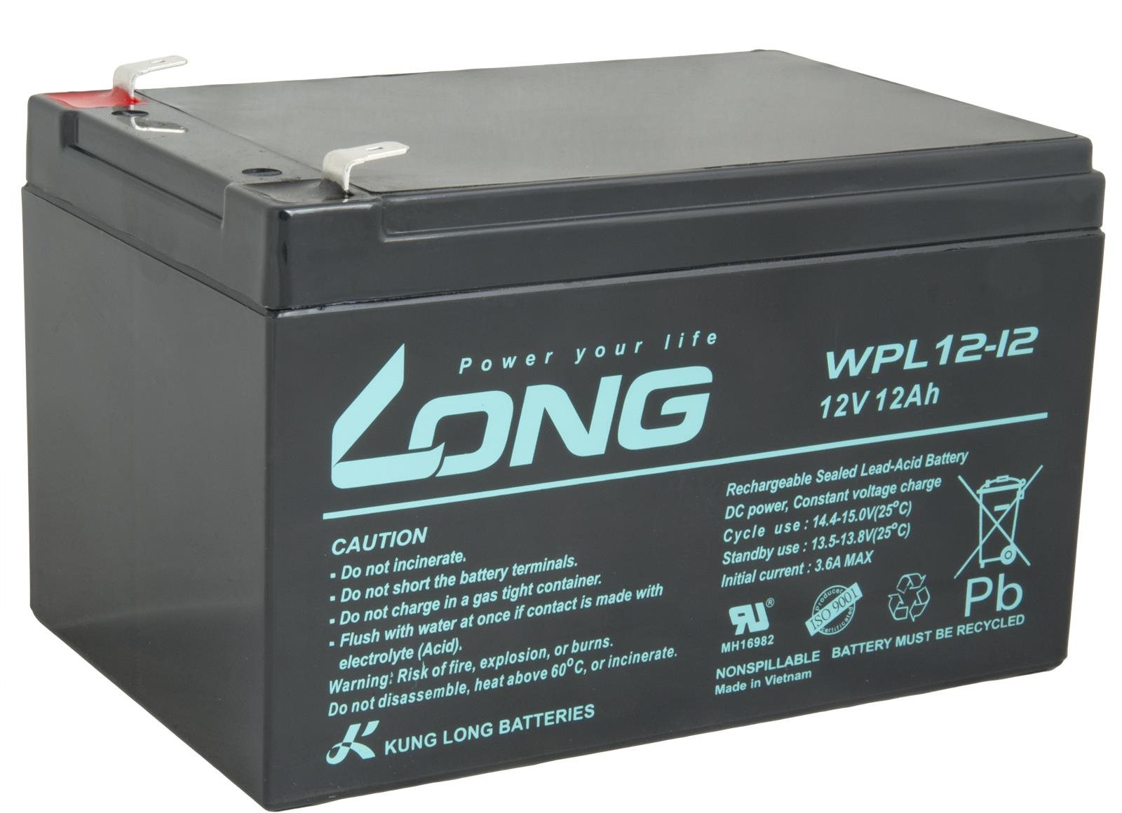 Long batéria 12 V 12 Ah F2 LongLife 9 rokov (WPL12-12)