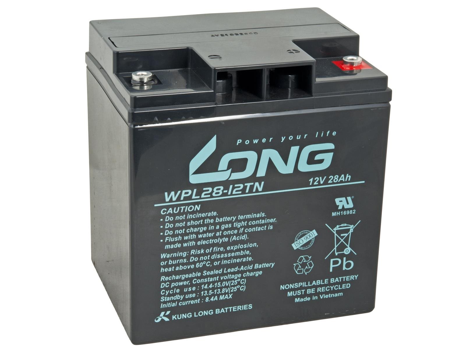 Long batéria 12 V 28 Ah M5 LongLife 12 rokov (WPL28-12TN)