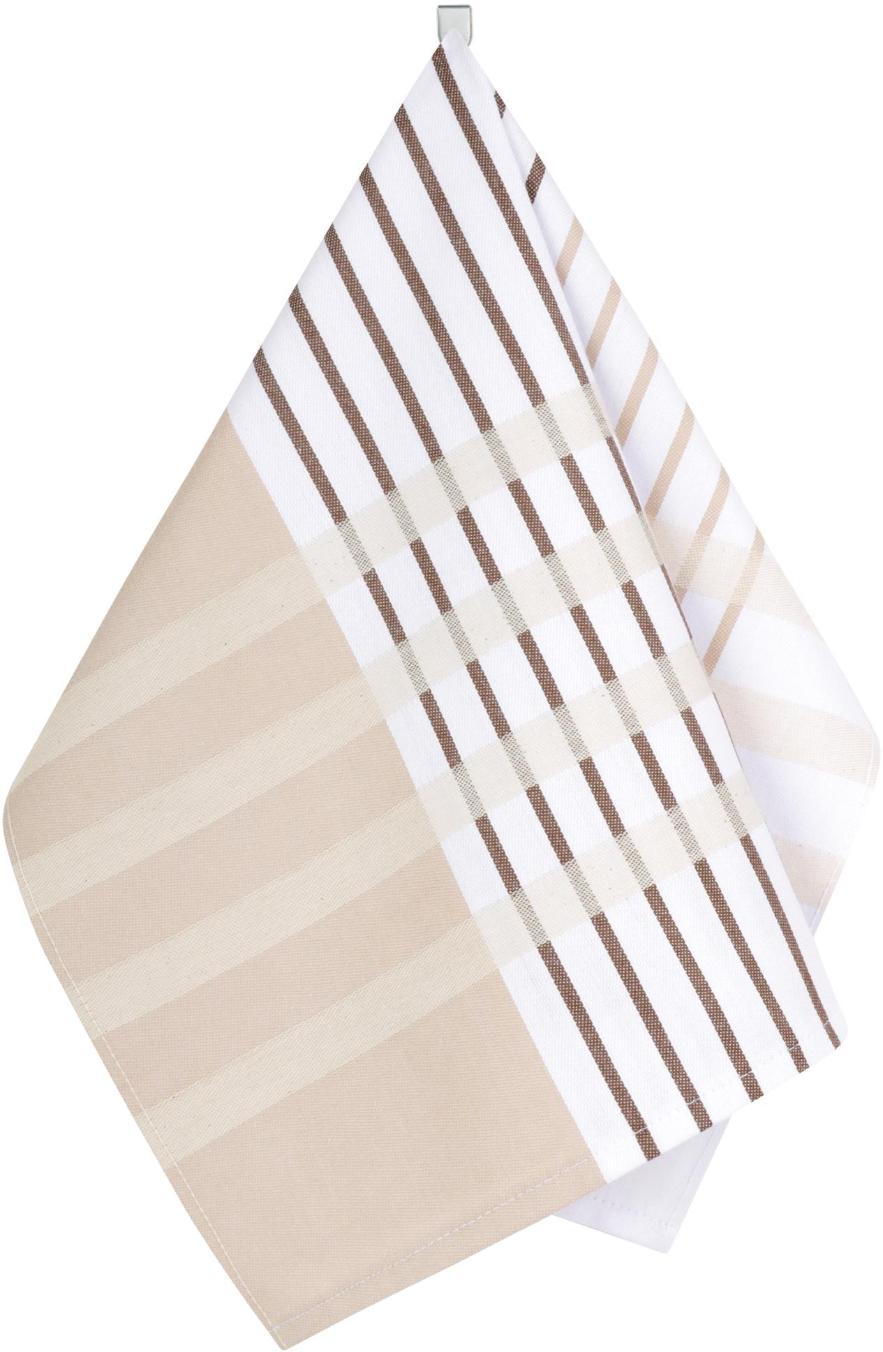 BELLATEX utierka, 50 × 70, 160B prúžky hnedé, béžová