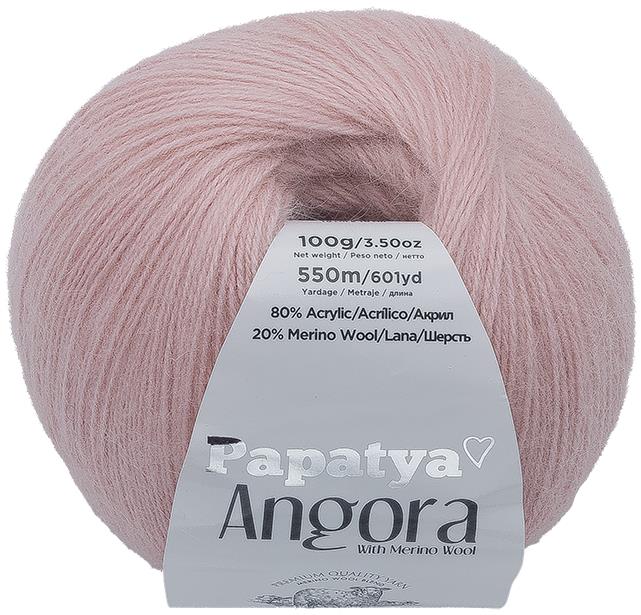 Bellatex Angora Merino Papatya 100 g, 4420 staroružová