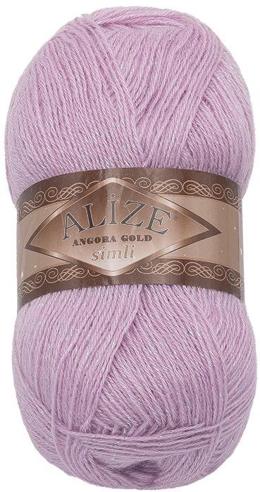 Bellatex Angora Gold Simli 100g, 27 sv. fialová