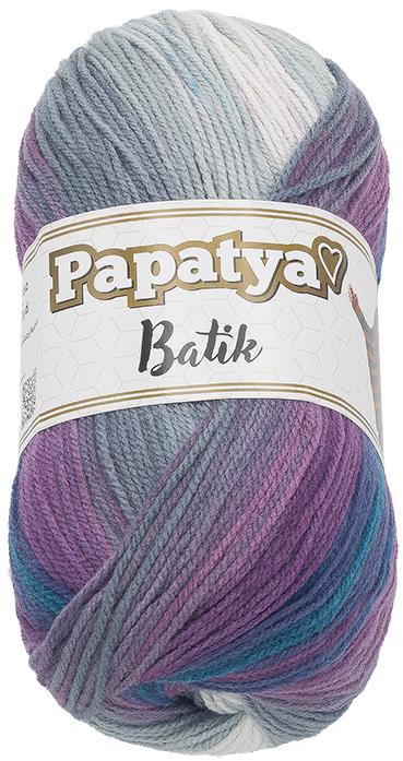 Bellatex Papatya Batik 100g, 554-31 sivá, biela, fialová
