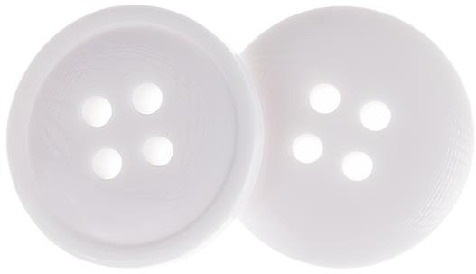Gombíky Žirovnice Gombík 1,5 cm biely 4 dierky 349892K, súprava 6 ks