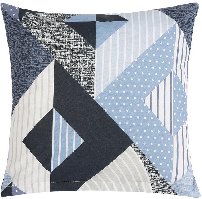 BELLATEX obliečka 90/505, 40 × 40 cm, modrá geometria