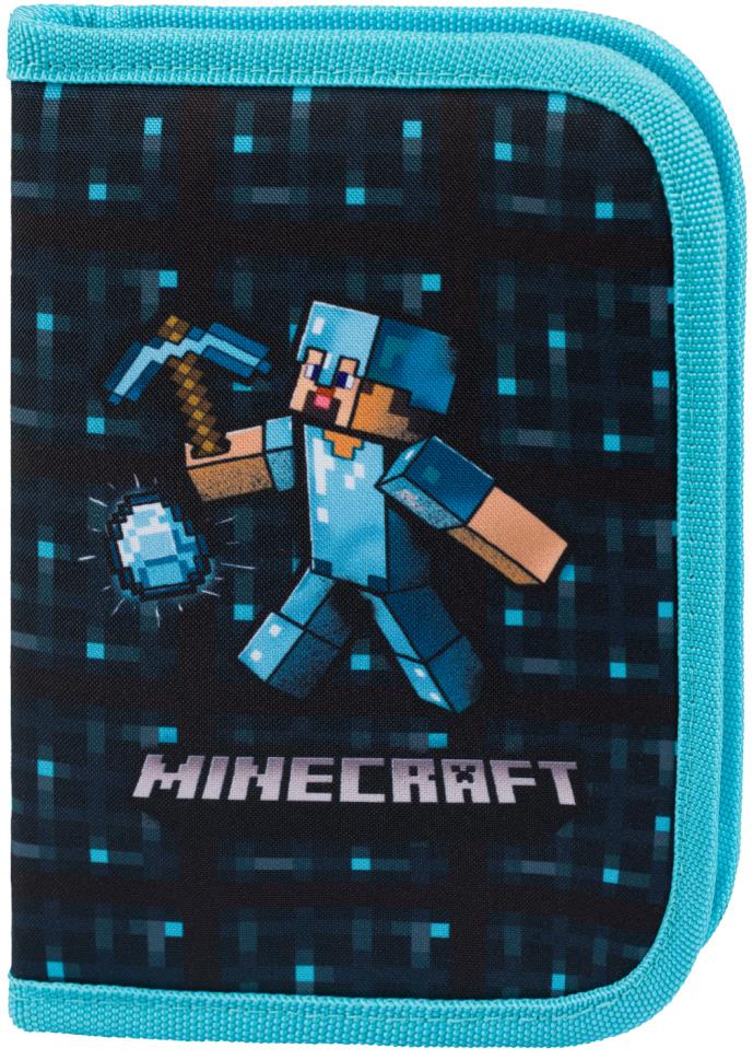 BAAGL MINECRAFT Školský peračník jednoposchodový Blue Axe