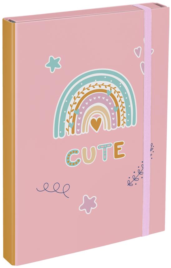 BAAGL Dosky na školské zošity A4 Dúha ružové