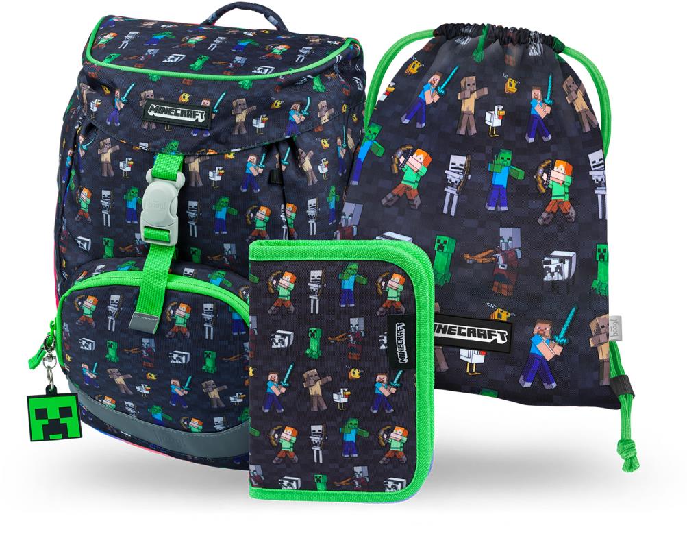 BAAGL 3 SET Airy Minecraft: batoh, peračník, vrecko