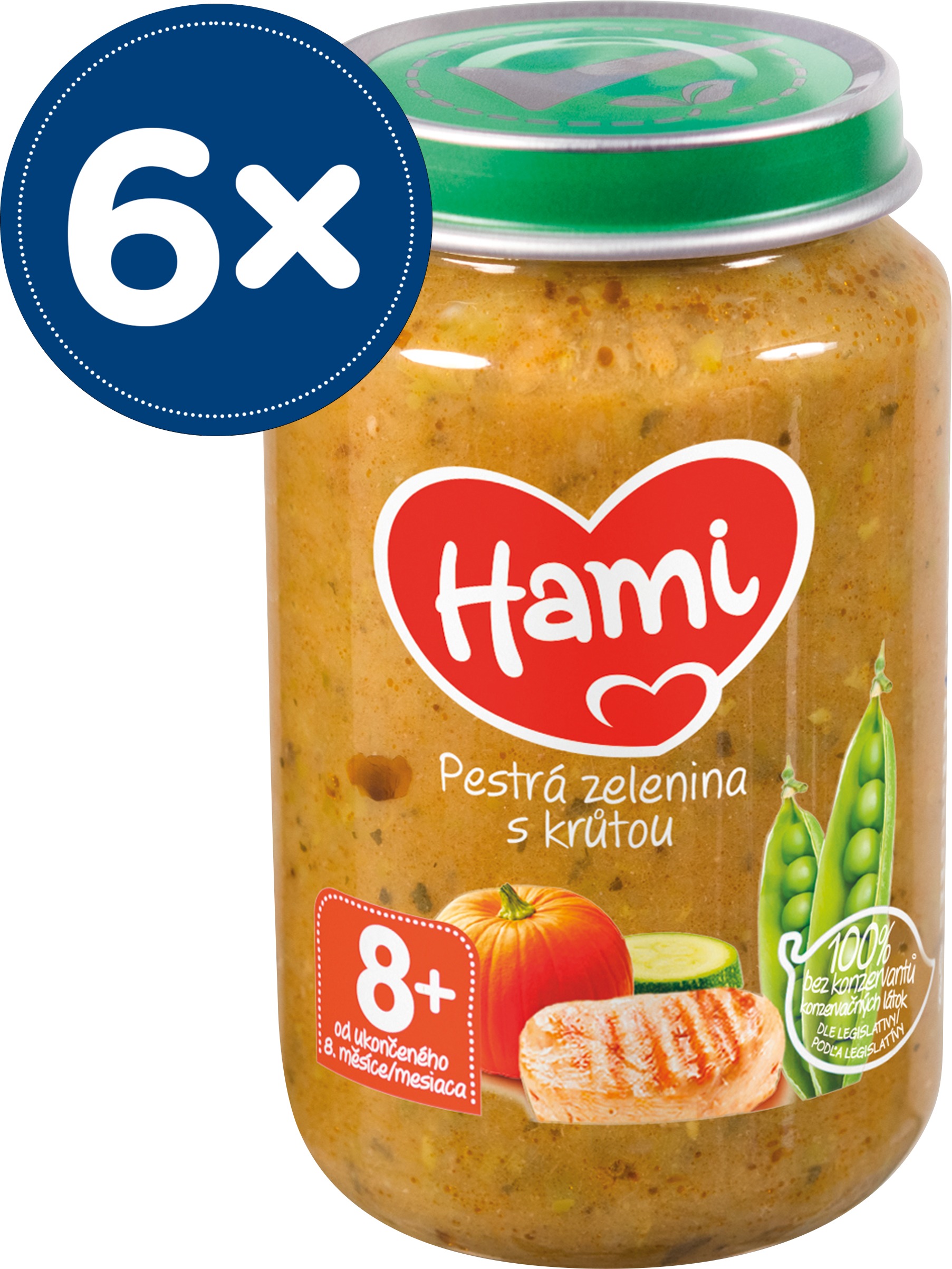 Hami Pestrá zelenina s morkou 6× 200 g