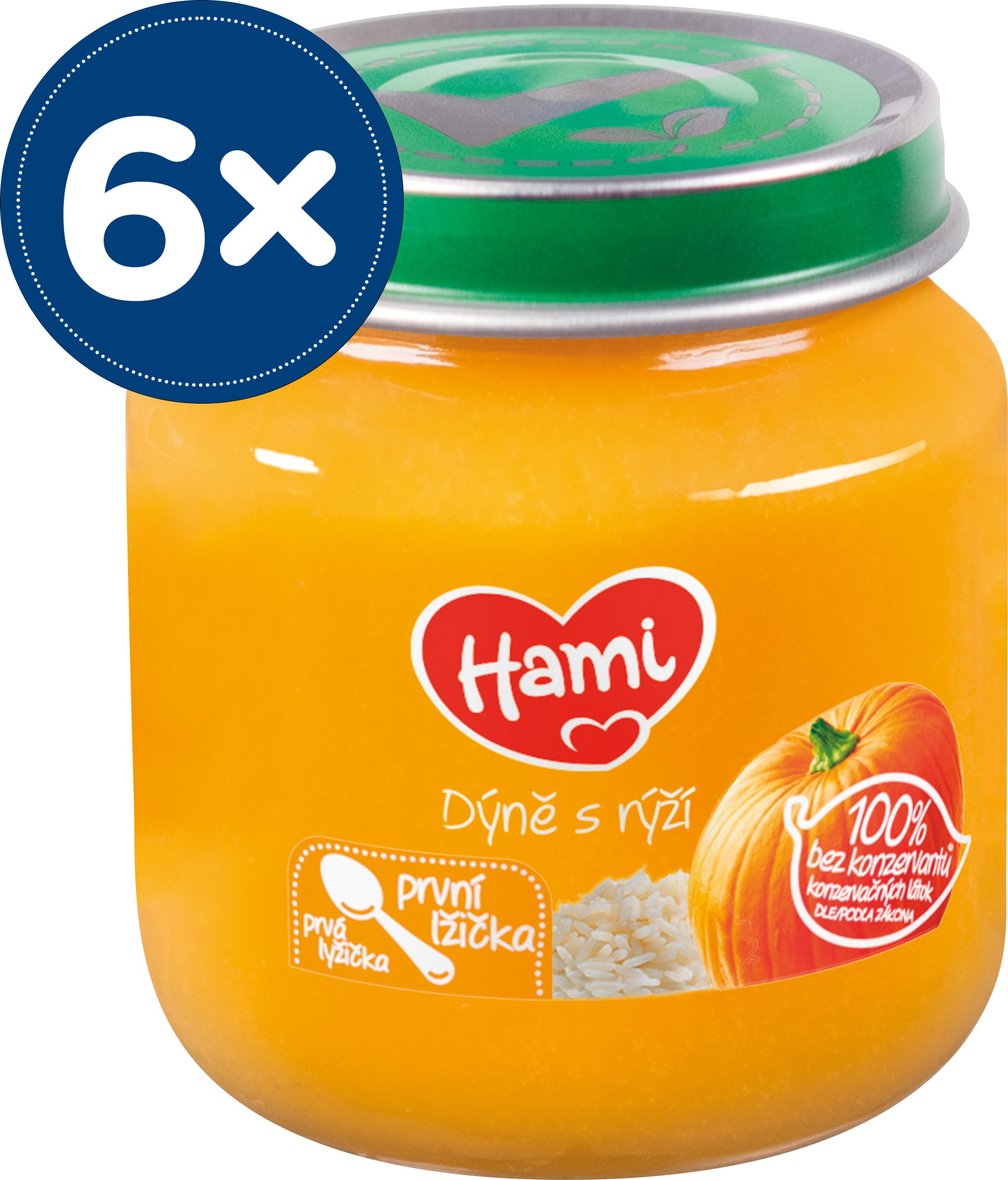 Hami Prvá lyžička Tekvica s ryžou 6× 125 g