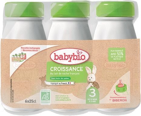 BABYBIO Croissance 3 Bio 6× 250 ml