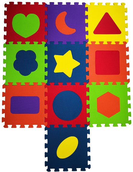 COSING EVA Puzzle podložka – Tvary (10 ks)