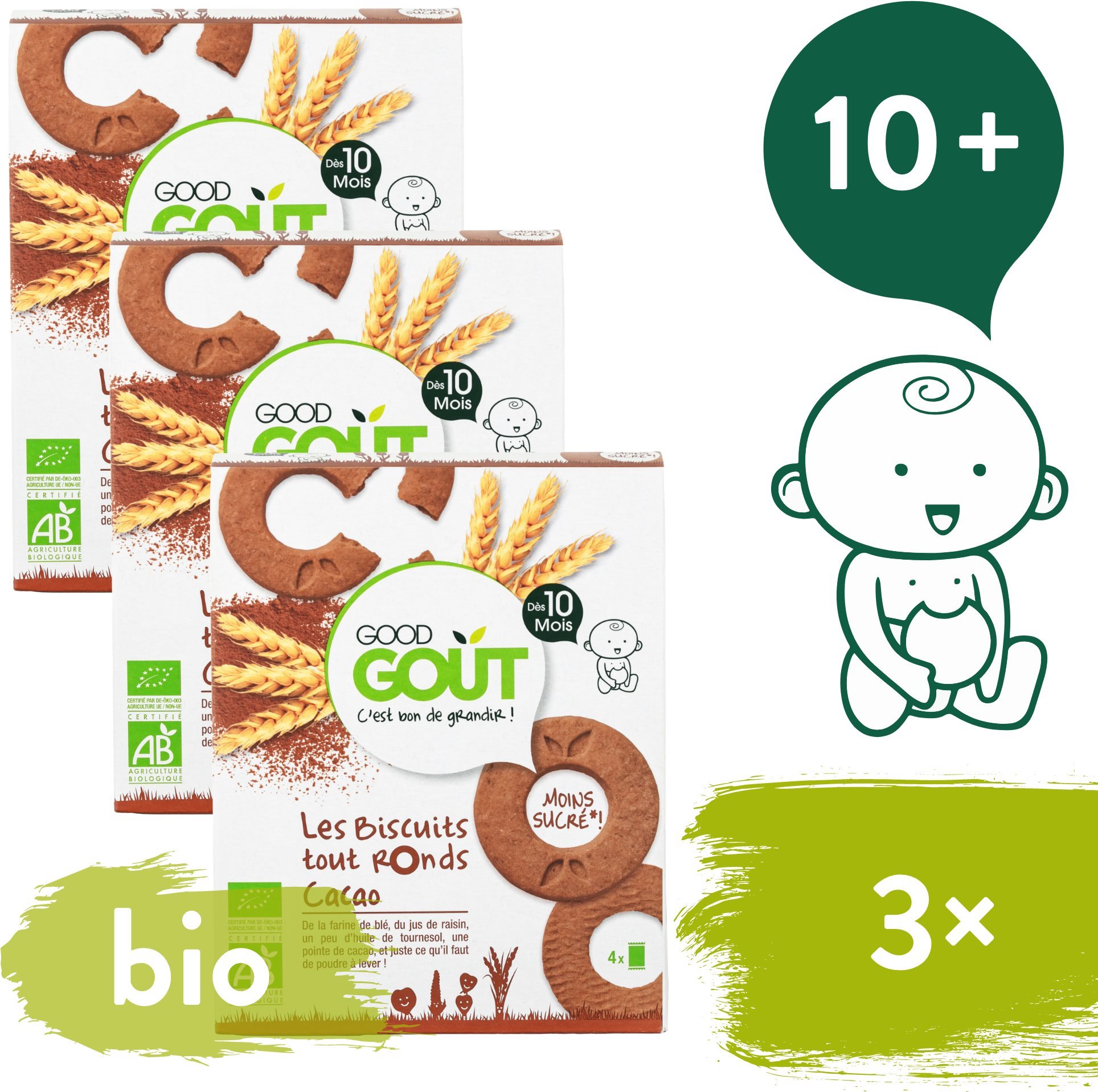 Good Gout BIO Kakaové kolieska 3× 70 g