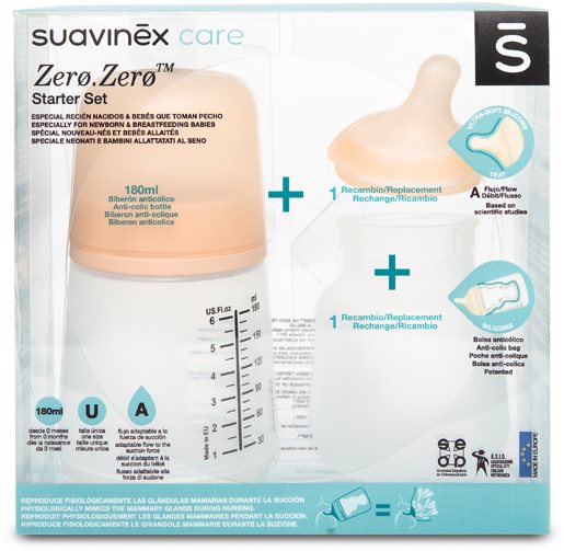 Suavinex Novorodenecká sada ZERO ZERO 180 ml