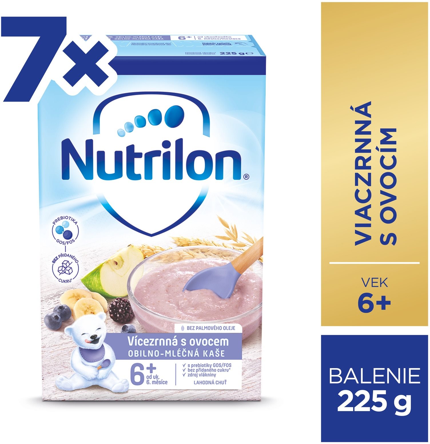 Nutrilon Pronutra Viaczrnná kaša s ovocím 7× 225 g