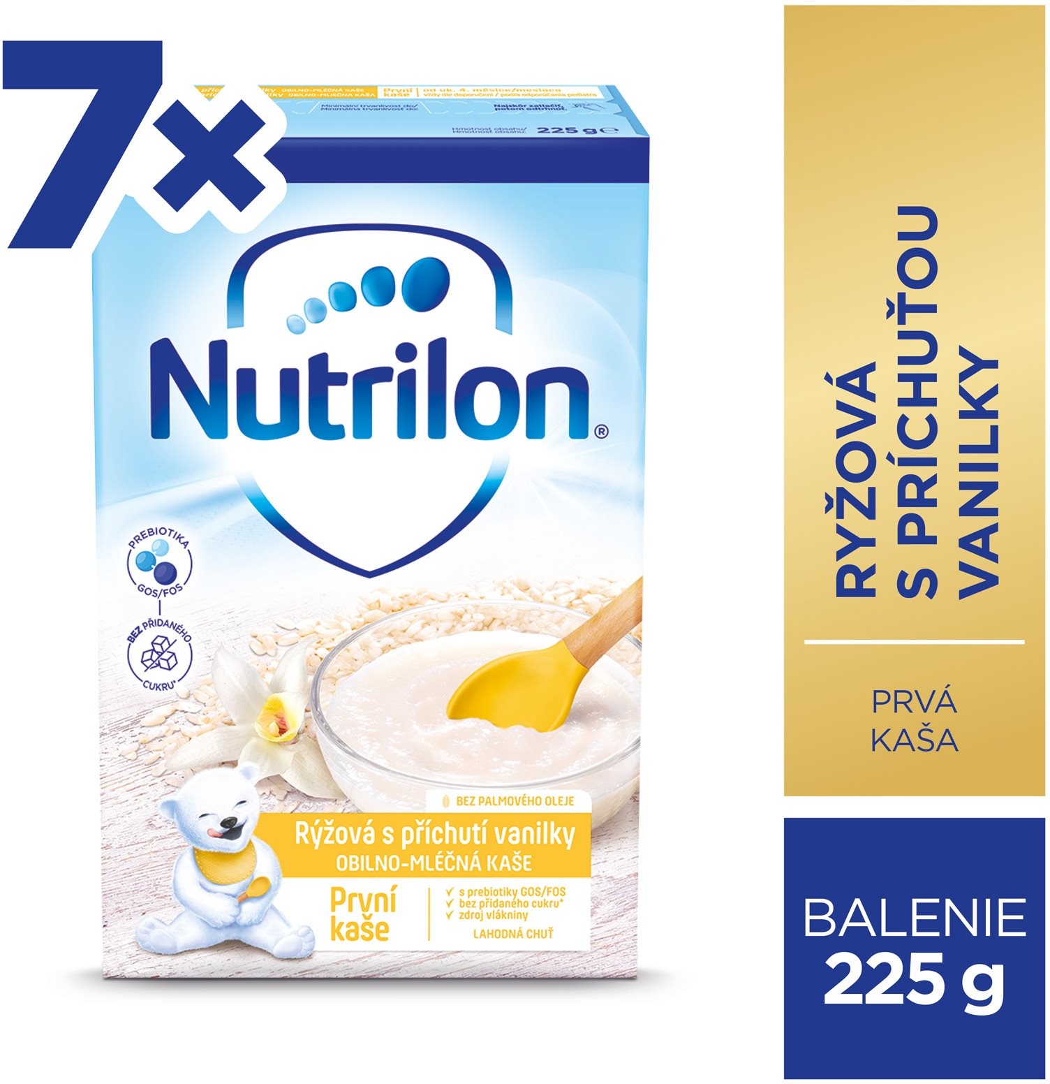 Nutrilon Pronutra Prvá kaša ryžová s príchuťou vanilky 7× 225 g