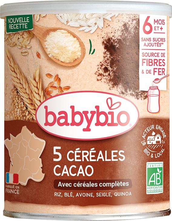 BABYBIO BIO kaša s kakaom 220 g