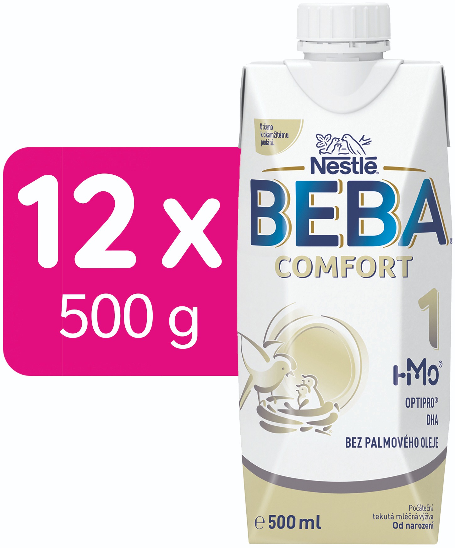 BEBA COMFORT 1, 5 HMO, tekuté počiatočné mlieko, 12× 500 ml