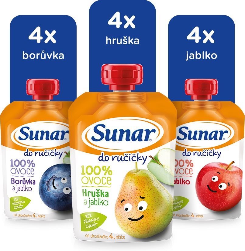 Sunar Do ručičky ovocná kapsička mix príchutí II 12× 100 g