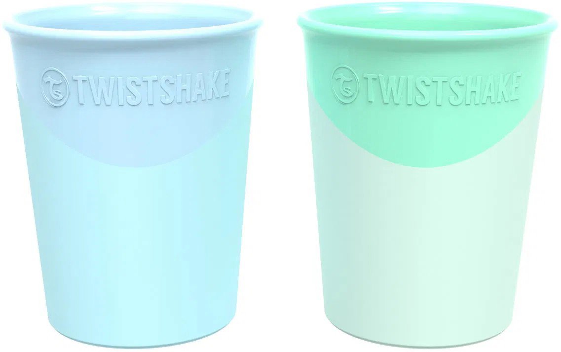 TWISTSHAKE Téglik 6m+ 2× 170 ml Pastelovomodrý a pastelovozelený
