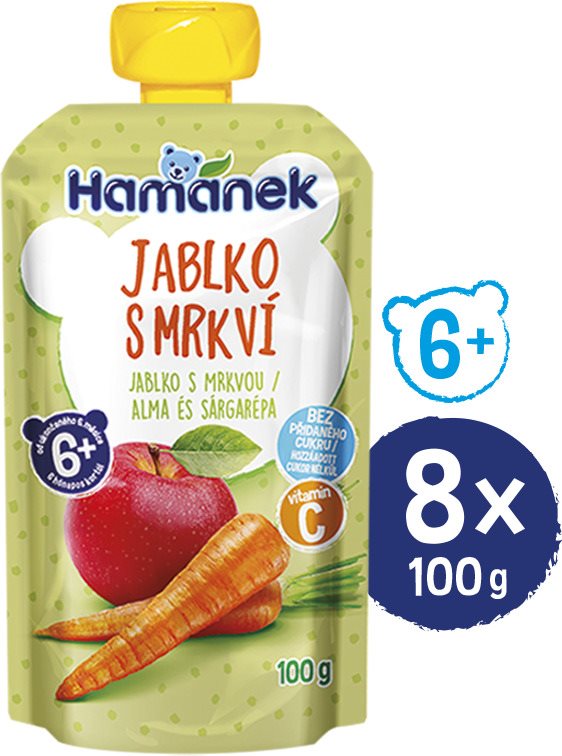 HAMÁNEK Jablko s mrkvou 8× 100 g