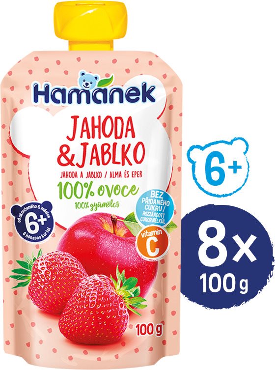 HAMÁNEK Jahoda 8× 100 g