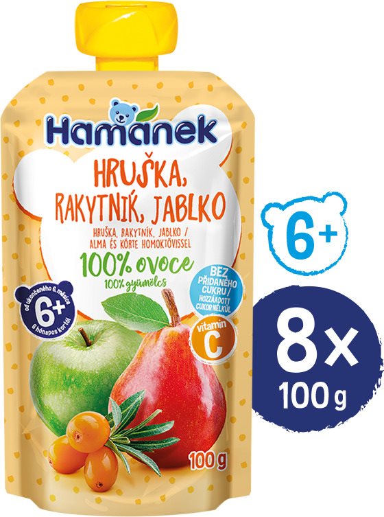 HAMÁNEK Hruška a rakytník 8× 100 g