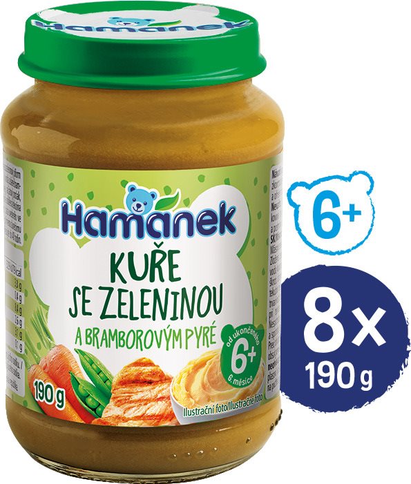 HAMÁNEK Kura so zeleninou a zemiakmi 8× 190 g