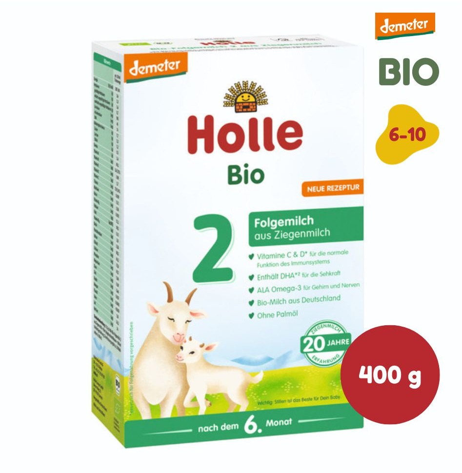HOLLE BIO Detská mliečna výživa na báze kozieho mlieka 2 - 1× 400 g