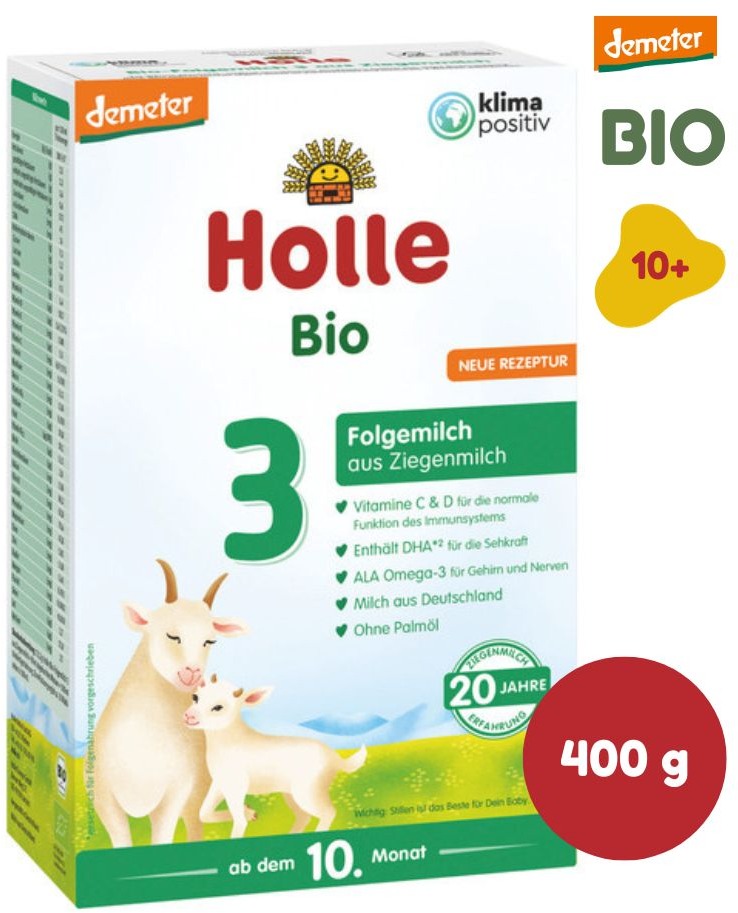 HOLLE BIO Detská mliečna výživa na báze kozieho mlieka 3 - 1× 400 g