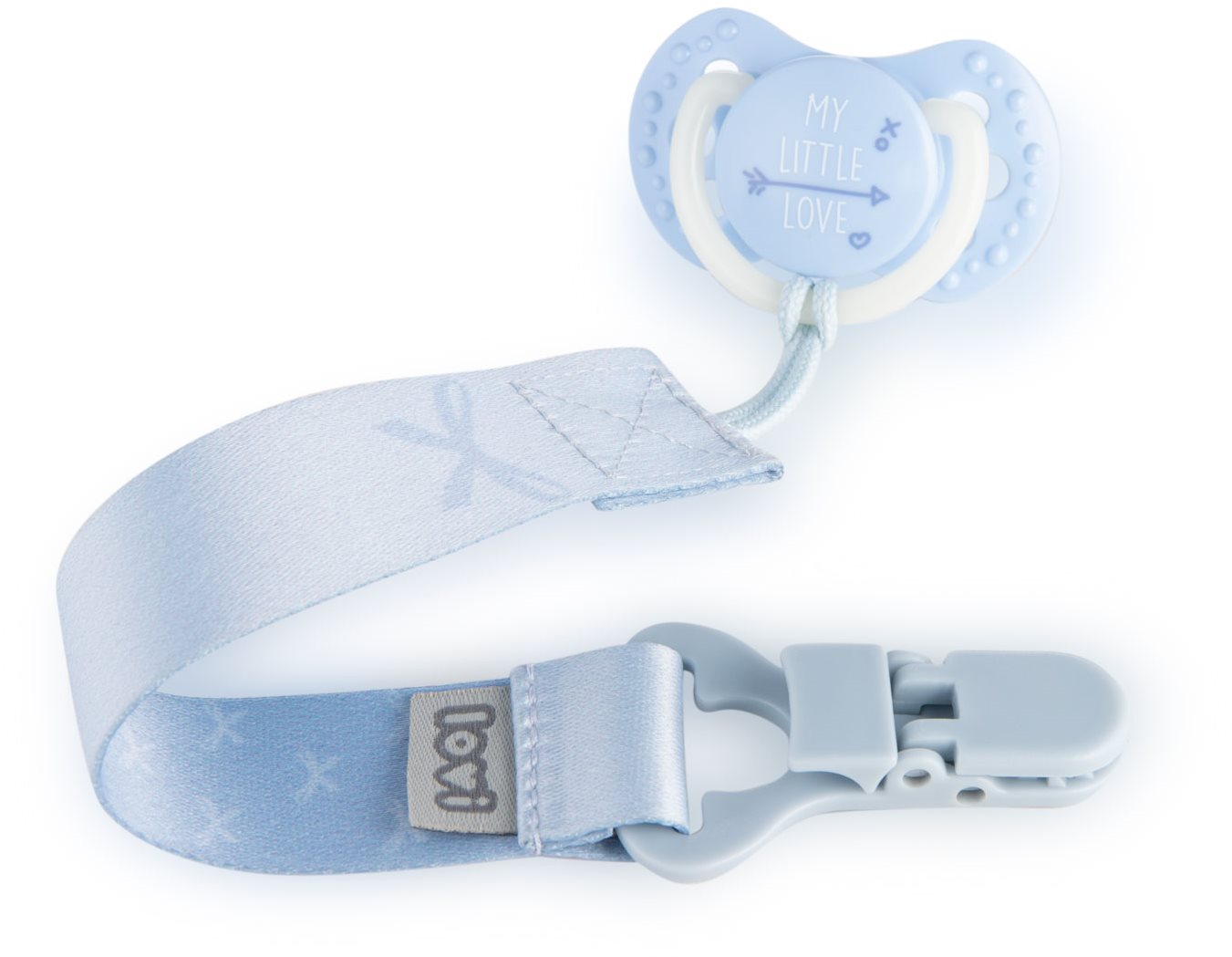 LOVI Stužka na cumlík s klipsou BABY SHOWER chlapec